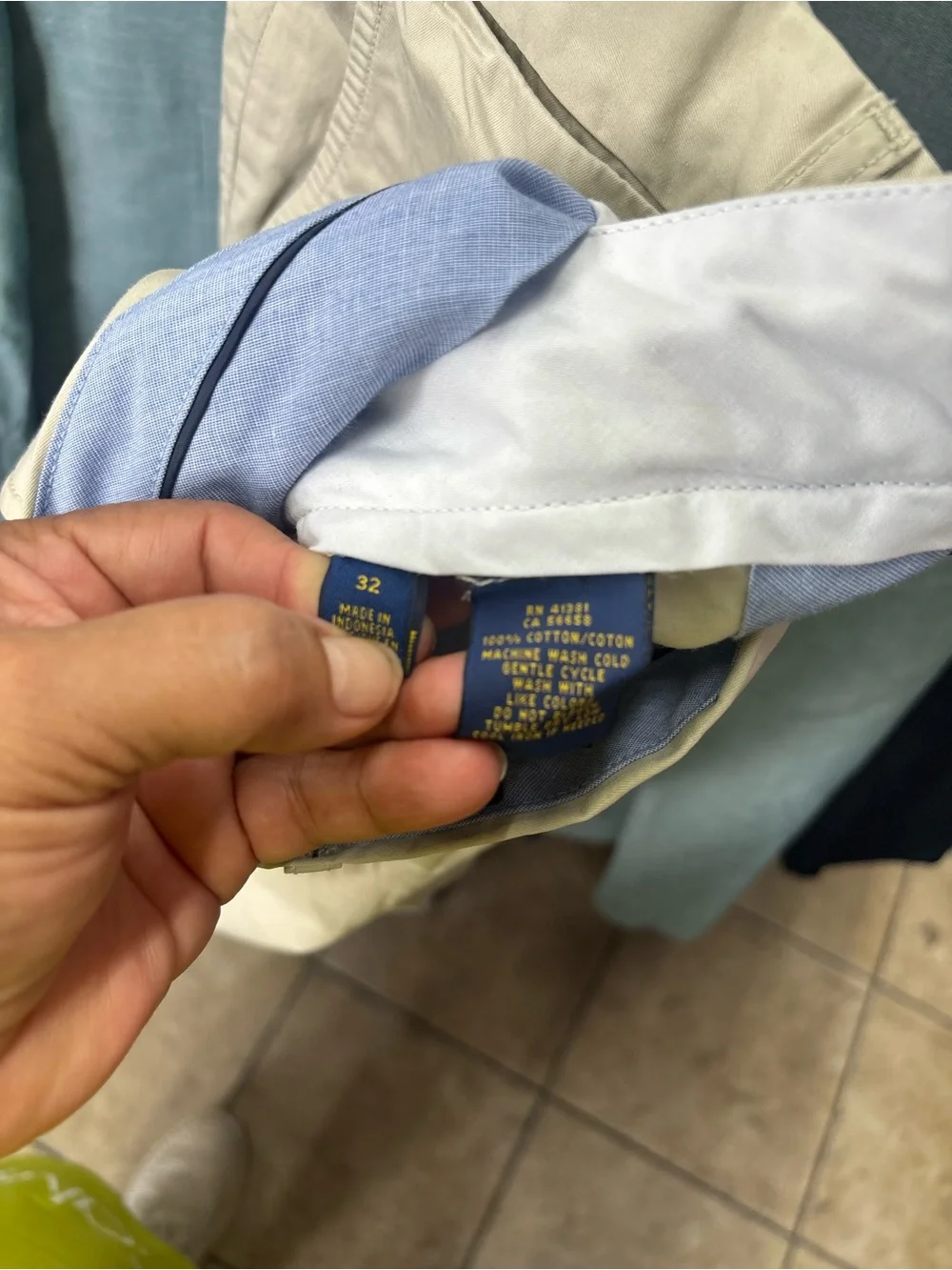 Polo by Ralph Lauren Light Beige Flat Front Men's Shorts